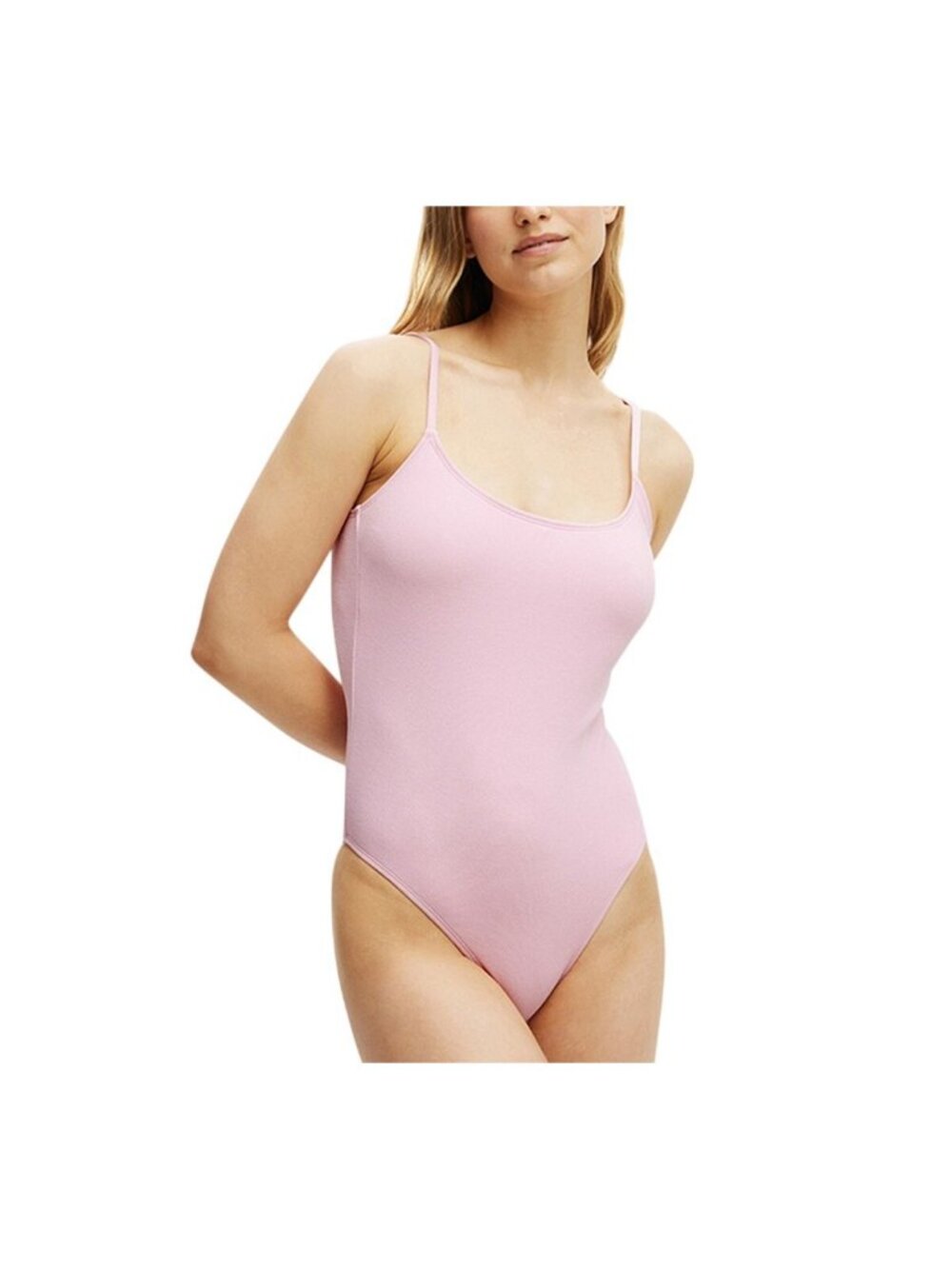 NWT Cotton On Scoop-Back Cheeky One-Piece Swimsuit Pirouette Crepe Purple Pink S - Picture 2 of 10